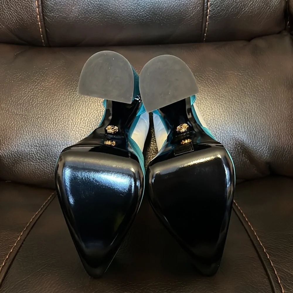 SALE!!! Versace Medusa aevitas satin silk platform pumps heels NEW - Picture 6 of 7